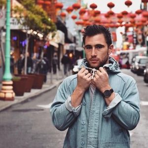 Men's Stussy Trenchcoat in Denim